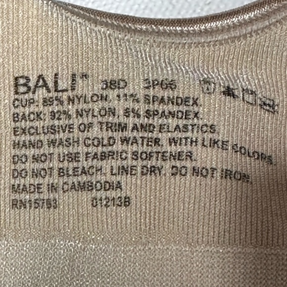 Bali 38D Comfort Revolution Front Close T-Shirt Underwire Full Coverage Bra 3461 - Picture 3 of 13